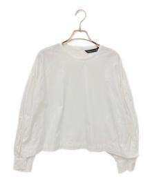 mizuiro-ind（ミズイロインド）の古着「ノーカラーブラウス」｜ホワイト