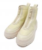 HUNTERハンター）の古着「エクスプローラー アンクル ジップ フラットフォームブーツ」｜アイボリー