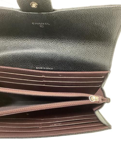 CHANEL（シャネル）CHANEL (シャネル) マトラッセクラシックロングフラップウォレット ブラックの古着・服飾アイテム