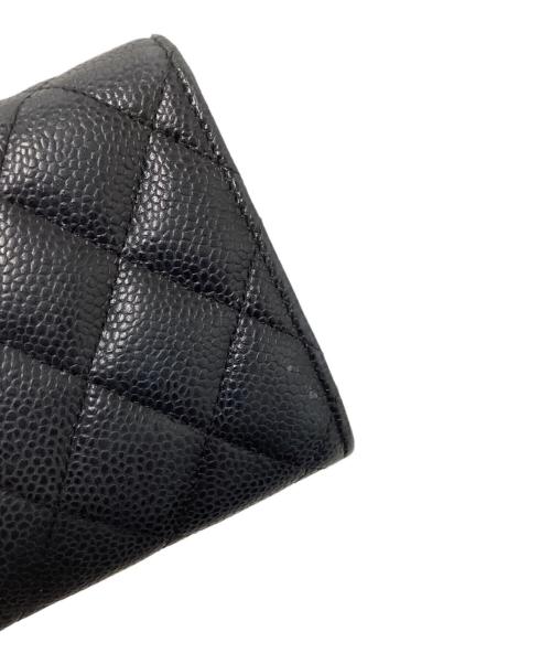 CHANEL（シャネル）CHANEL (シャネル) マトラッセクラシックロングフラップウォレット ブラックの古着・服飾アイテム