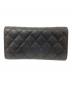 CHANEL (シャネル) マトラッセクラシックロングフラップウォレット ブラック：50000円