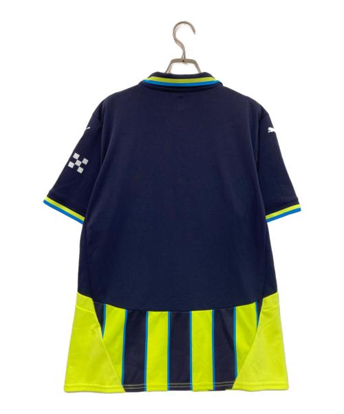 PUMA（プーマ）PUMA (プーマ) ゲームシャツ イエロー×ネイビー サイズ:US:Lの古着・服飾アイテム