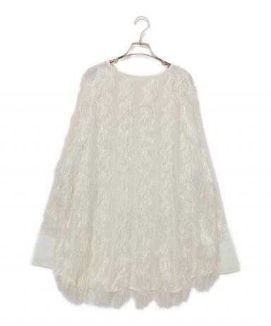 中古・古着通販】Ameri (アメリ) FULL FRINGE OVER TOP アイボリー