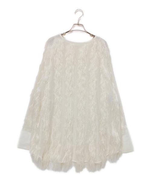 Ameri（アメリ）Ameri (アメリ) FULL FRINGE OVER TOP アイボリー サイズ:Fの古着・服飾アイテム