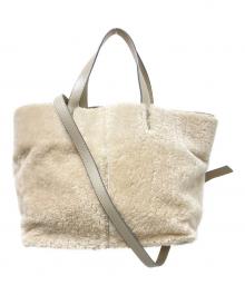 ANITA BILARDI（アニタビラルディ）の古着「2WAYムートンムートンバッグ」｜ベージュ