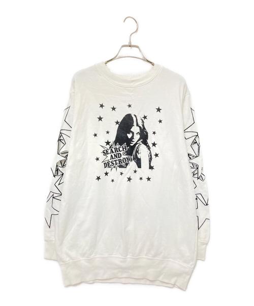 Hysteric Glamour（ヒステリックグラマー）Hysteric Glamour (ヒステリックグラマー) プリントスウェット ホワイト サイズ:FREEの古着・服飾アイテム