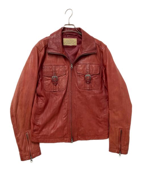 AVIREX（アヴィレックス）AVIREX (アヴィレックス) シープスキンレザージャケット レッド サイズ:Mの古着・服飾アイテム