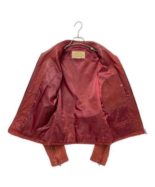AVIREX（アヴィレックス）AVIREX (アヴィレックス) シープスキンレザージャケット レッド サイズ:Mの古着・服飾アイテム