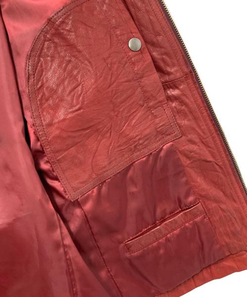 AVIREX（アヴィレックス）AVIREX (アヴィレックス) シープスキンレザージャケット レッド サイズ:Mの古着・服飾アイテム