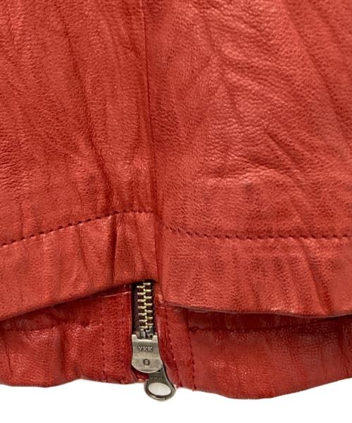 AVIREX（アヴィレックス）AVIREX (アヴィレックス) シープスキンレザージャケット レッド サイズ:Mの古着・服飾アイテム