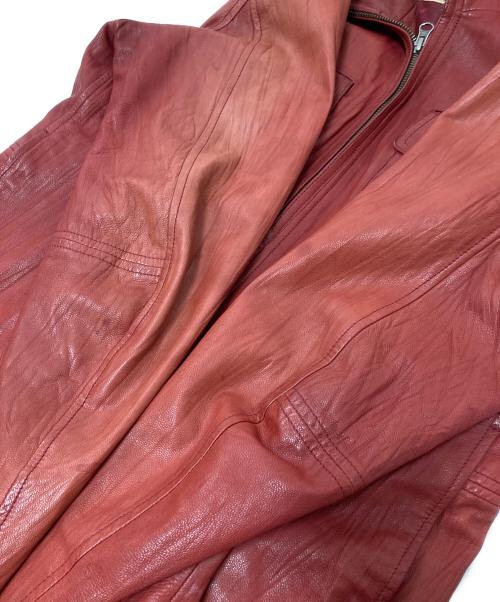 AVIREX（アヴィレックス）AVIREX (アヴィレックス) シープスキンレザージャケット レッド サイズ:Mの古着・服飾アイテム