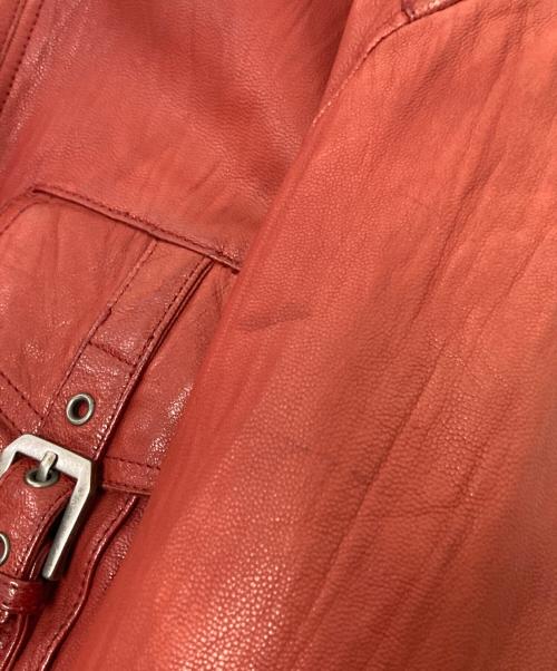 AVIREX（アヴィレックス）AVIREX (アヴィレックス) シープスキンレザージャケット レッド サイズ:Mの古着・服飾アイテム