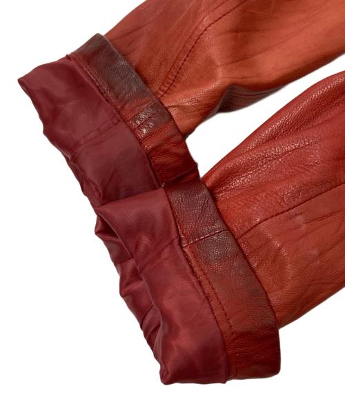 AVIREX（アヴィレックス）AVIREX (アヴィレックス) シープスキンレザージャケット レッド サイズ:Mの古着・服飾アイテム