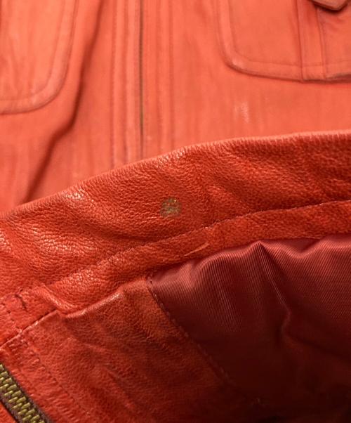 AVIREX（アヴィレックス）AVIREX (アヴィレックス) シープスキンレザージャケット レッド サイズ:Mの古着・服飾アイテム