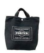 PORTER×LOWERCASEポーター×ロウワーケース）の古着「キャンバスショルダーバッグ」｜ブラック×ホワイト