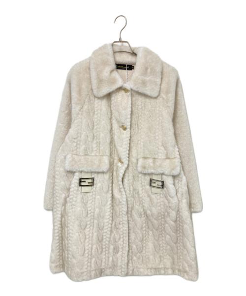 christian milada（クリスチャンミラダ）christian milada (クリスチャンミラダ) ミンクカシミアコート アイボリー サイズ:36の古着・服飾アイテム