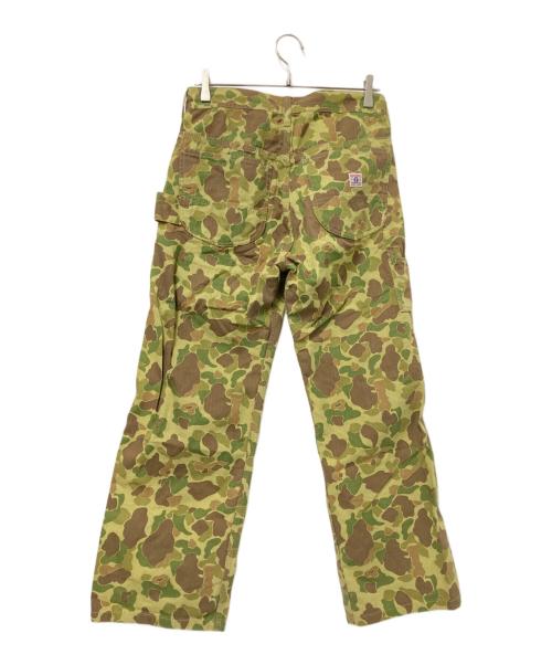 GROVERS（グローバーズ）GROVERS (グローバーズ) ペインターパンツ グリーン×ブラウン サイズ:31の古着・服飾アイテム