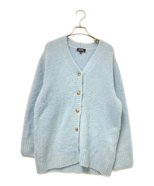 A.P.C.（アーペーセー）A.P.C. (アーペーセー) アルパカ混カーディガン ブルー サイズ:Mの古着・服飾アイテム