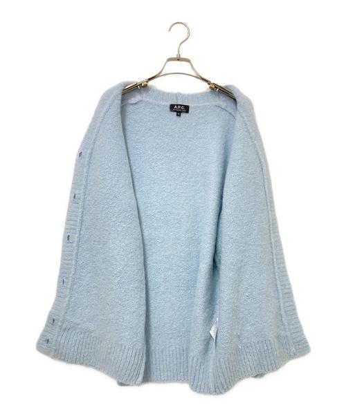 A.P.C.（アーペーセー）A.P.C. (アーペーセー) アルパカ混カーディガン ブルー サイズ:Mの古着・服飾アイテム