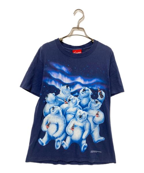 COKE（コーク）COKE (コーク) プリントTシャツ ネイビー サイズ:Mの古着・服飾アイテム