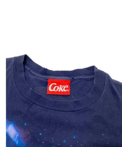 COKE（コーク）COKE (コーク) プリントTシャツ ネイビー サイズ:Mの古着・服飾アイテム
