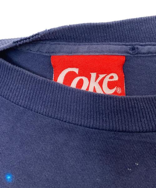 COKE（コーク）COKE (コーク) プリントTシャツ ネイビー サイズ:Mの古着・服飾アイテム