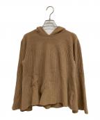 theoryセオリー）の古着「ウールカシミアニットパーカー」｜キャメル