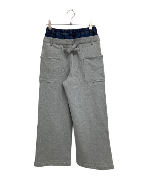 SLY（スライ）SLY (スライ) LAYERED WAIST DOCKING CUT パンツ インディゴ×グレー サイズ:1の古着・服飾アイテム