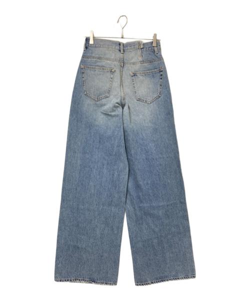 moussy（マウジー）moussy (マウジー) CROSS WAIST WIDE STRAIGHT インディゴ サイズ:2 未使用品の古着・服飾アイテム