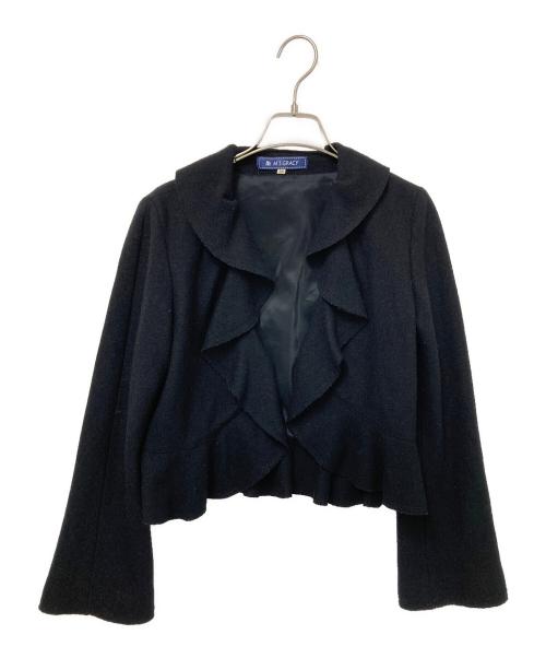 M'S GRACY（エムズグレイシー）M'S GRACY (エムズグレイシー) フリル ジャケット ブラック サイズ:38の古着・服飾アイテム