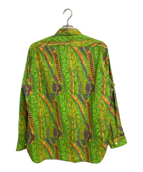 Needles（ニードルズ）Needles (ニードルズ) マルチカラー 総プリント ワークシャツ グリーン サイズ:Lの古着・服飾アイテム