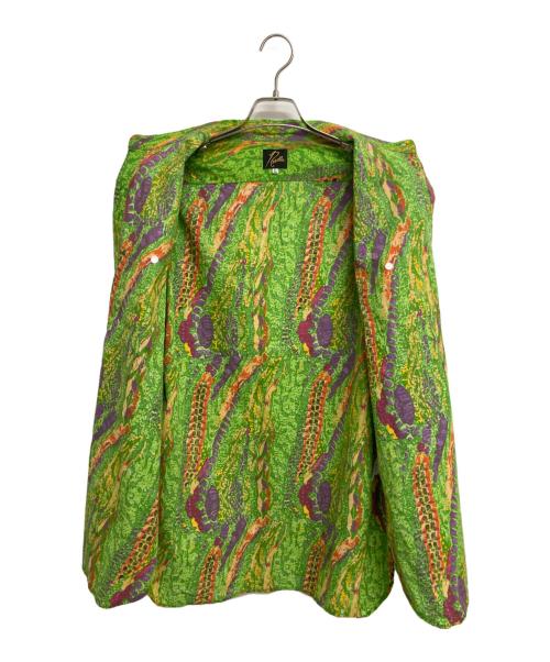 Needles（ニードルズ）Needles (ニードルズ) マルチカラー 総プリント ワークシャツ グリーン サイズ:Lの古着・服飾アイテム