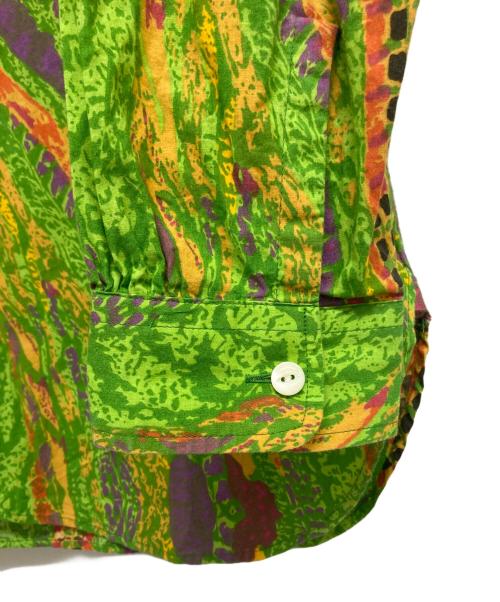 Needles（ニードルズ）Needles (ニードルズ) マルチカラー 総プリント ワークシャツ グリーン サイズ:Lの古着・服飾アイテム