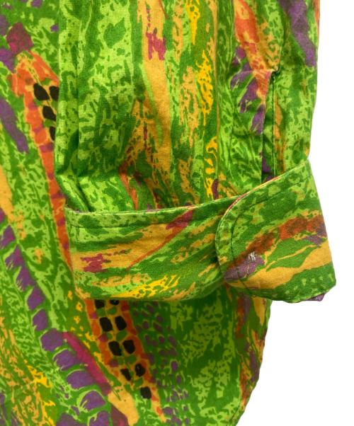 Needles（ニードルズ）Needles (ニードルズ) マルチカラー 総プリント ワークシャツ グリーン サイズ:Lの古着・服飾アイテム