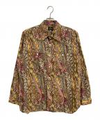 Needlesニードルズ）の古着「マルチカラー 総プリント ワークシャツ」｜ブラウン
