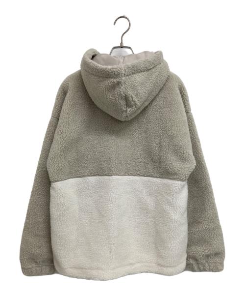 adidas（アディダス）adidas (アディダス) ボア シェルパ ルーズフィット フルジップ ジャケット ベージュ サイズ:Mの古着・服飾アイテム