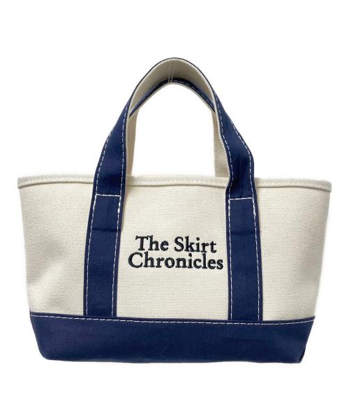 The Skirt Chronicles（スカート クロニクルズ）The Skirt Chronicles (スカート クロニクルズ) SLOBE IENA (スローブ イエナ) キャンバスミニトートバッグ アイボリー×ネイビー サイズ:下記参照の古着・服飾アイテム