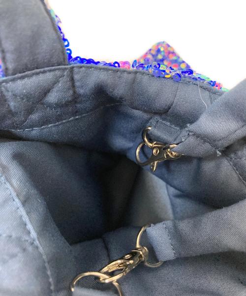 Uhr（ウーア）Uhr (ウーア) Spangle Mini ショルダーバッグ ブルー×ピンク サイズ:下記参照の古着・服飾アイテム