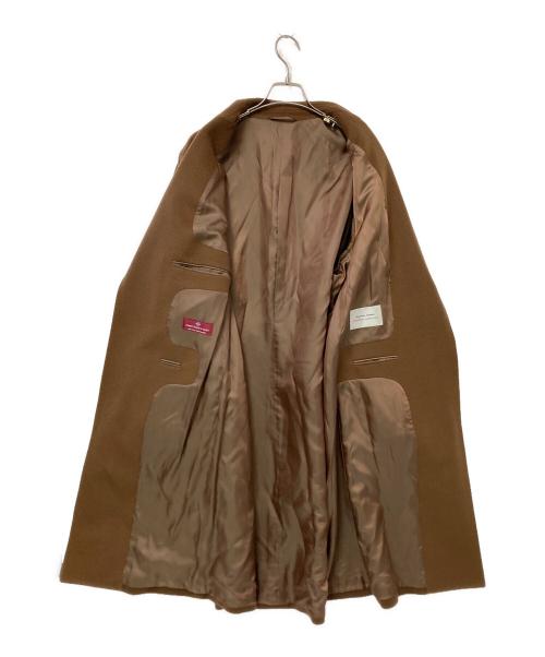 UNIVERSAL LANGUAGE（ユニバーサルランゲージ）UNIVERSAL LANGUAGE (ユニバーサルランゲージ) FORZA STYLE (フォルツァスタイル) 別注ウールカシミヤチェスターコート ブラウン サイズ:Lの古着・服飾アイテム