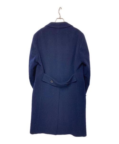 UNIVERSAL LANGUAGE（ユニバーサルランゲージ）UNIVERSAL LANGUAGE (ユニバーサルランゲージ) ウールカシミヤチェスターコート ネイビー サイズ:LLの古着・服飾アイテム