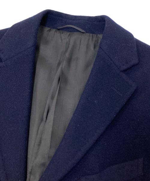 UNIVERSAL LANGUAGE（ユニバーサルランゲージ）UNIVERSAL LANGUAGE (ユニバーサルランゲージ) ウールカシミヤチェスターコート ネイビー サイズ:LLの古着・服飾アイテム