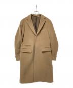 UNIVERSAL LANGUAGEユニバーサルランゲージ）の古着「ウールカシミヤチェスターコート」｜キャメル
