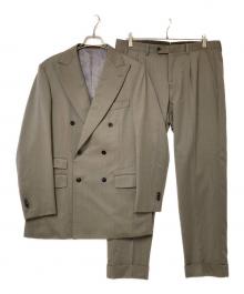 UNIVERSAL LANGUAGE（ユニバーサルランゲージ）の古着「ダブルブレストセットアップスーツ」｜ベージュ