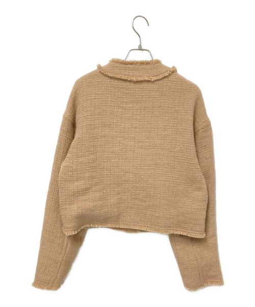LAZO N33（ラソエヌサーティスリー）LAZO N33 (ラソエヌサーティスリー) ツイードジャケット ベージュ サイズ:Mの古着・服飾アイテム
