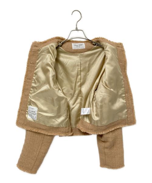 LAZO N33（ラソエヌサーティスリー）LAZO N33 (ラソエヌサーティスリー) ツイードジャケット ベージュ サイズ:Mの古着・服飾アイテム