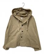 TSUHARU by samansa Mos2ツハル バイ サマンサモスモス）の古着「綿ヘンプフーディショートジャケット」｜ベージュ