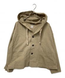 TSUHARU by samansa Mos2（ツハル バイ サマンサモスモス）の古着「綿ヘンプフーディショートジャケット」｜ベージュ