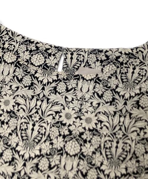 TSUHARU by samansa Mos2（ツハル バイ サマンサモスモス）TSUHARU by samansa Mos2 (ツハル バイ サマンサモスモス) リバティブラウスワンピース ブラック×ホワイト サイズ:Fの古着・服飾アイテム