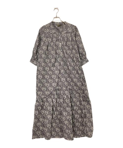 Hug O'War（ハグオーワー）Hug O'War (ハグオーワー) 花柄ワンピース グレー×ベージュ サイズ:２の古着・服飾アイテム