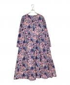 TSUHARU by samansa Mos2ツハル バイ サマンサモスモス）の古着「リバティワンピース」｜ネイビー×ピンク
